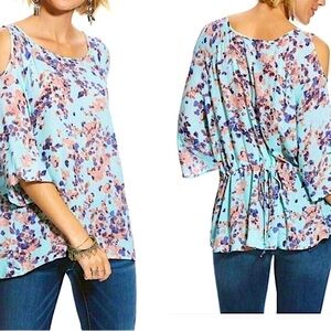 Ariat Cold Shoulder Floral Blouse